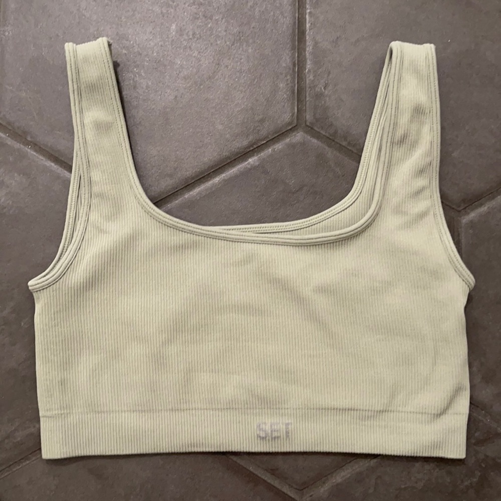 Set Active Sculptflex Box Cut Olive Bra S